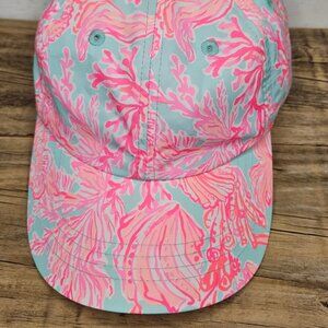 Lilly Pulitzer Women`s run around Hat -Baseball Cap at Pinks and Blues